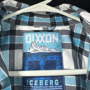 Dixxon Men's Blue and Black Plaid Jacket